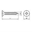 Spanplattenschrauben Senkkopf 90° Torx verzinkt ohne Schaft 3.5 x 16mm | Bild 2