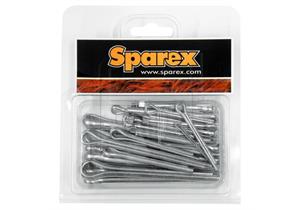 Sparex Stahl - Splinten Sortiment Pack mit 50Stk. Ø 2/2,5/3,2/4/5/6,3/8 x 40 - 75mm