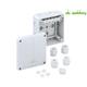 SPELSBERG Abzweigdose grau Abox 5 x 6mm2 110 x 110 x 67mm mit Klemmen IP65