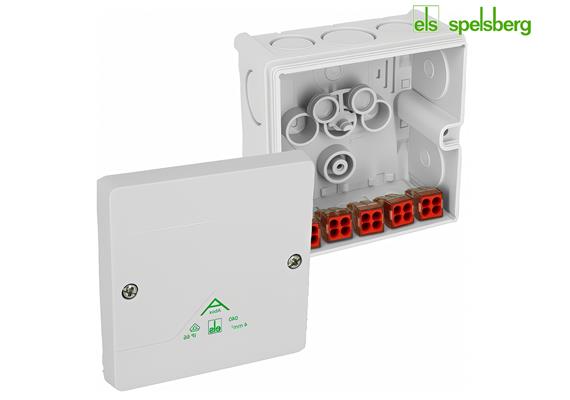 SPELSBERG AP Abzweigdose Abox 040 102x102x57mm 5x4mm2 Schraubenlos IP66 grau