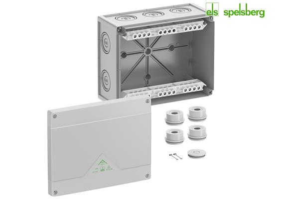 SPELSBERG AP Abzweigdose Abox 250-25 252x202x120mm 5x25mm2 Schraubklemme IP66 grau - 447