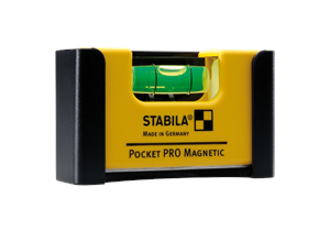 STABILA Wasserwaage Type Pocket PRO Magnetic 7 cm mit Gürtel-Clip