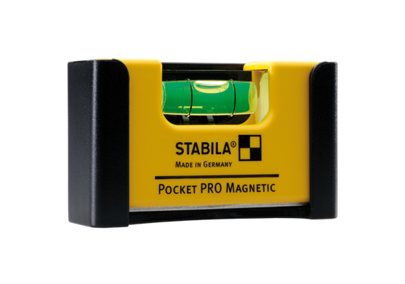 STABILA Wasserwaage Type Pocket PRO Magnetic 7 cm mit Gürtel-Clip