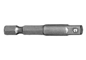 Stecknuss - Adapter 1/4" Vierkant auf sechskant, Länge 50mm, - 285