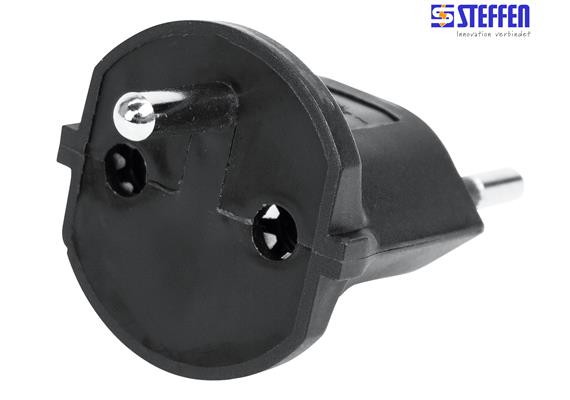 STEFFEN Fixadapter Deutschland Schuko CEE7/7 auf Schweiz T12 3-polig 230V