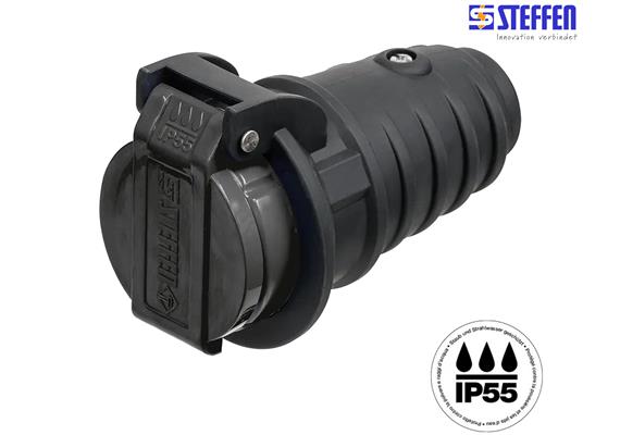 STEFFEN Kupplung Typ13 IP55 hochschlagfest 3-polig gegen Staub und Strahlwasser