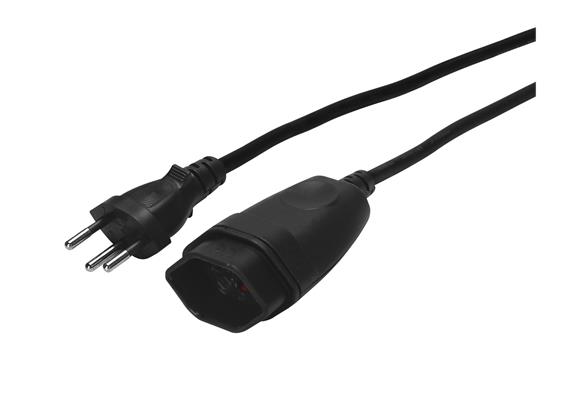 STEFFEN Verlängerungskabel 230V Td 3G 1.0 mm² 3 m schwarz - EHD