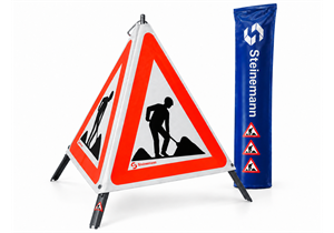 STEINEMANN Faltsignal 1.14 R2 R2 Höhe 90cm Baustelle Höchste Reflexionsklasse - 039
