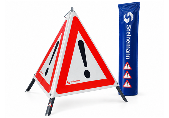STEINEMANN Faltsignal 1.30 R0 Höhe 60cm Andere Gefahren tagesleuchtend (fluoreszierend) - 039