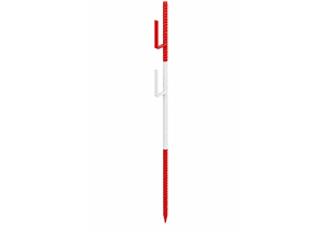 STEINEMANN Lattenpfahl aus Armierungsstahl Ø20mm, 2 Bügel offen, rot-weiss - 039