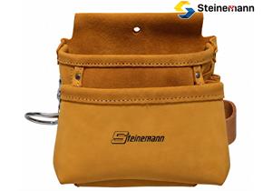 STEINEMANN Nagel- und Werkzeugtasche "Profi-Line" 5 Taschen aus Büffelleder