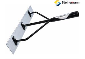 STEINEMANN Teerkrücke Blatt flach, Alu 600x90x3mm ohne Stiel schwarz lakiert