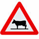 STEINEMANN Warnschild Aluminium 600mm Signal Tiere (Kuh) 1.25K Reflexionsklasse R2 - 039