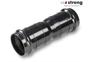 STRENG HDPE Doppelmuffen zu Kabelschutzrohren dn 112/100 mm schwarz KSR