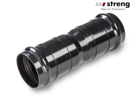 STRENG HDPE Doppelmuffen zu Kabelschutzrohren dn 163/150 mm schwarz KSR