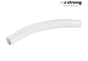 STRENG HDPE Flexbogen 45° dn 132/120 mm R 1200 mm kurz Kabelschutzrohre KSR