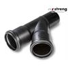 STRENG Kanalrohr Abzweiger 45° HSP PE100 EGAL Ø 100/100 mm mit Dichtung
