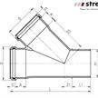 STRENG Kanalrohr Abzweiger 45° HSP PE100 EGAL Ø 160/160 mm mit Dichtung | Bild 2