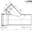 STRENG Kanalrohr Abzweiger 45° HSP PE100 reduziert Ø 200/110 mm mit Dichtung - SPX | Bild 2