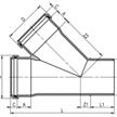 Streng Kanalrohr Abzweiger 45° Ø 315/315mm PP-HM SN8 inkl. Dichtungen (Steckmuffen) | Bild 2