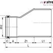 STRENG Kanalrohr Reduktion HSP HDPE 30° Ø 160/125 mm mit Dichtung | Bild 2