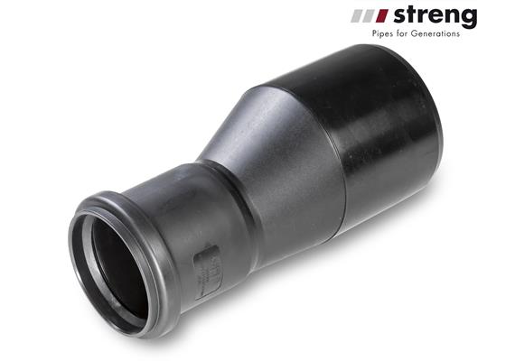 STRENG Kanalrohr Reduktion HSP HDPE 30° Ø 160/125 mm mit Dichtung