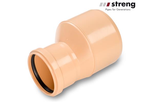 STRENG Kanalrohr Reduktion KGR-PP SN8 Ø 125/110mm mit Dichtung