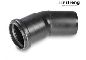 STRENG Kanalrohrbogen HSP PE 15° Ø 110 mm mit Dichtung