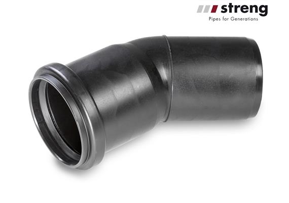 STRENG Kanalrohrbogen HSP PE 15° Ø 200 mm mit Dichtung