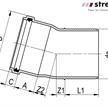 STRENG Kanalrohrbogen HSP PE 15° Ø 250 mm mit Dichtung - SPX | Bild 2