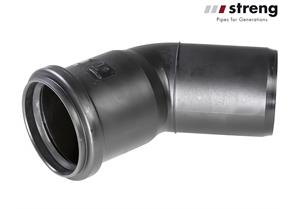 STRENG Kanalrohrbogen HSP PE 30° Ø 200 mm mit Dichtung