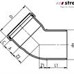 STRENG Kanalrohrbogen HSP PE 45° Ø 250 mm mit Dichtung | Bild 2