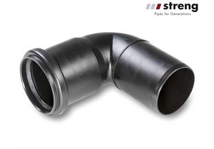 STRENG Kanalrohrbogen HSP PE 88.5° Ø 110 mm mit Dichtung