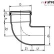 STRENG Kanalrohrbogen HSP PE 88.5° Ø 160 mm mit Dichtung | Bild 2