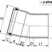 STRENG Kanalrohrbogen PP-HM SN8 S 13.3 Ø 125mm 15° mit Dichtung | Bild 2