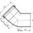 Streng Kanalrohrbogen PP-HM SN8 S 13.3 Ø 125mm 45° mit Dichtung | Bild 2