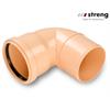 STRENG Kanalrohrbogen PP-HM SN8 S 13.3 Ø 125mm 88.5° mit Dichtung