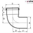 STRENG Kanalrohrbogen PP-HM SN8 S 13.3 Ø 125mm 88.5° mit Dichtung | Bild 2