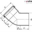 STRENG Kanalrohrbogen PP-HM SN8 S 13.3 Ø 200mm 45° mit Dichtung | Bild 2