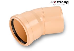 STRENG Kanalrohrbogen PP-HM SN8 S 13.3 Ø 400mm 30° mit Dichtung