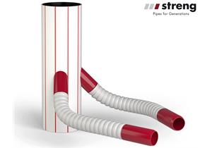 STRENG Kandelaberfundament Typ B D 250mm 2x Abgang Flex 92/80mm 90°