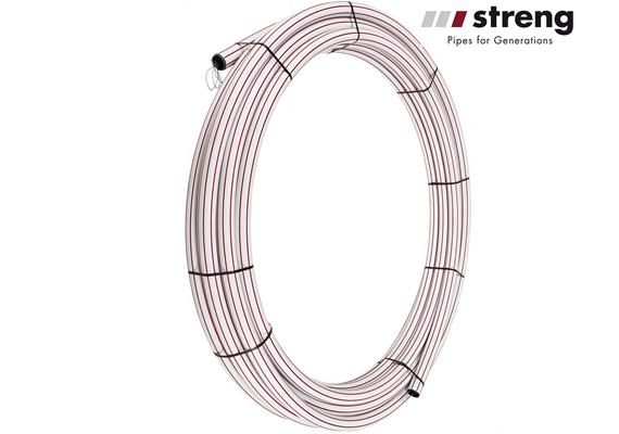 STRENG LDPE-Kabelschutzrohr gerollt NW 72/60 mm mit Einzugdraht KSR Rolle 100m