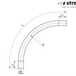 STRENG PE Bogen 90° starr dn 92/80 mm lang R 800 mm zu Kabelschutzrohren KSR | Bild 2
