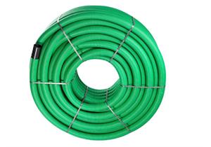 Streng PE Drain-Flex-Rohr gerollt geschlitzt, grün Ø 110 x 97mm innen glatt