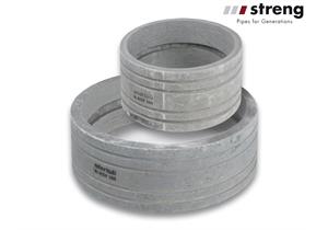 STRENG Schachtfutter aus Faserzement Ø 125 A 163 L 120 mit Dichtung