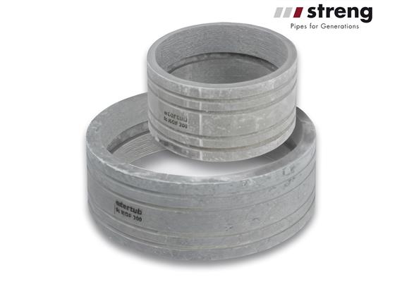 STRENG Schachtfutter aus Faserzement Ø 355 A 400 L 120 mit Dichtung