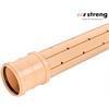 STRENG Sickerrohr gemufft inkl. Dichtung SN8 Ø 125 x 4.3 mm L 6m PP-HM beige