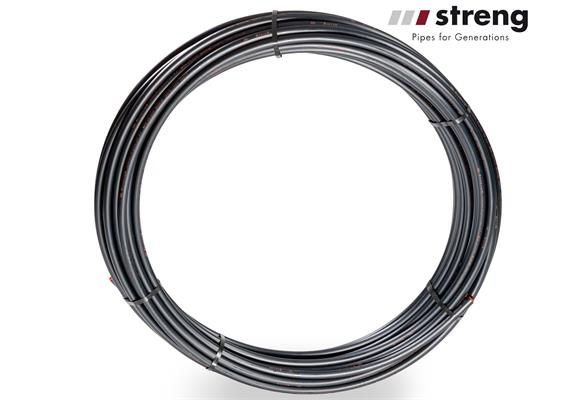 STRENG Wasserdruckrohr PE 100 ND16 Ø 25 x 2.3 innen Ø 20.4mm (3/4") 0.173kg 500m