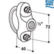 SUEVIA Anbohrschelle Gusseisen für Rohr 5/4 - 2" Abgang 1/2" Ersatzteil zu Mod. 535 - 066 | Bild 2