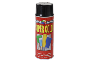 Super-Color Kunstharzspray schwarz glanz RAL 9005 + Fr. -.72 VOC Taxe